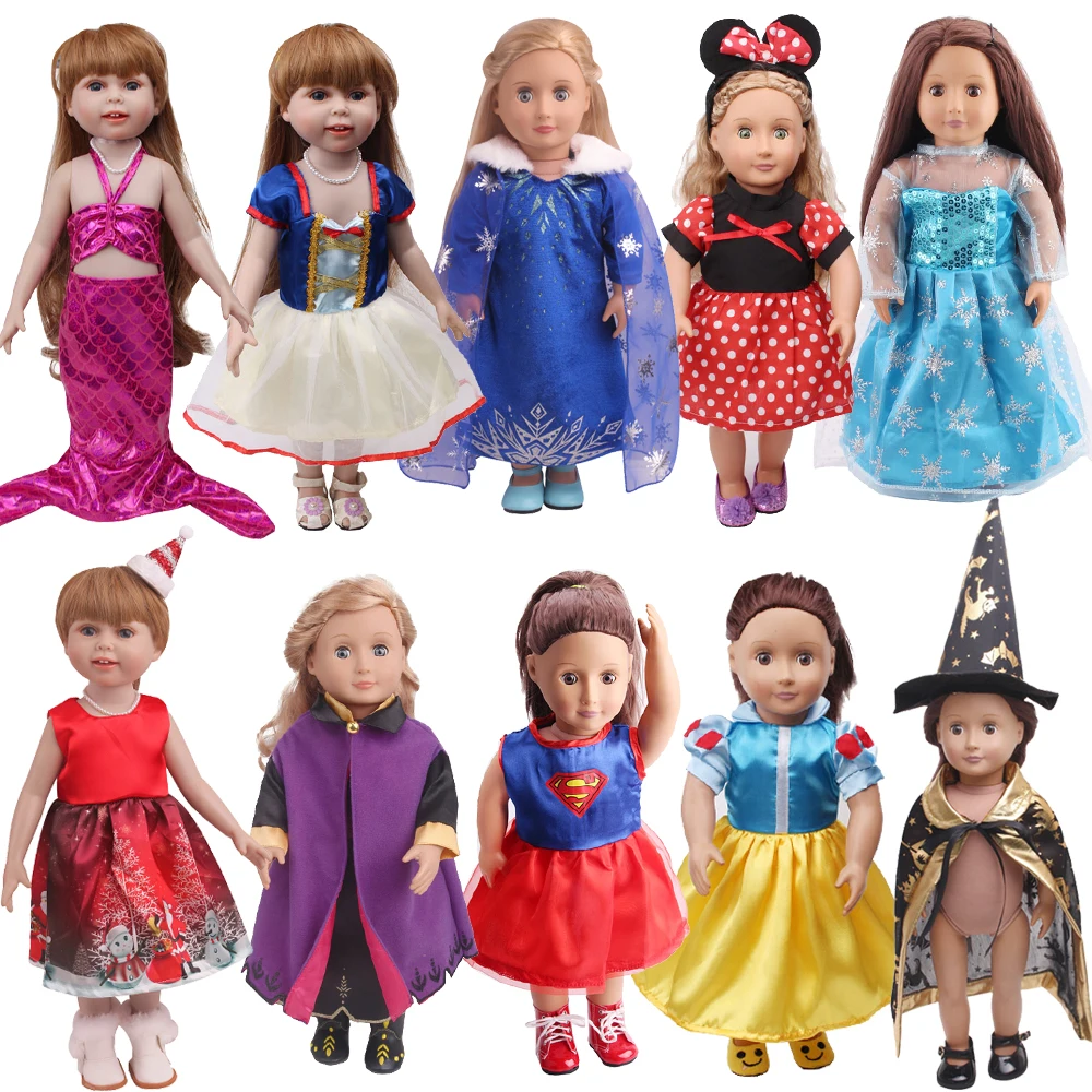 18 дюймов американская кукла Снежная фея платье для новорожденных девочек