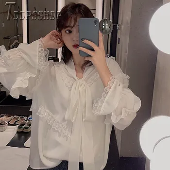 

2020 New Design Women Chiffon Blouse Spring Long Sleeve Female Blouses