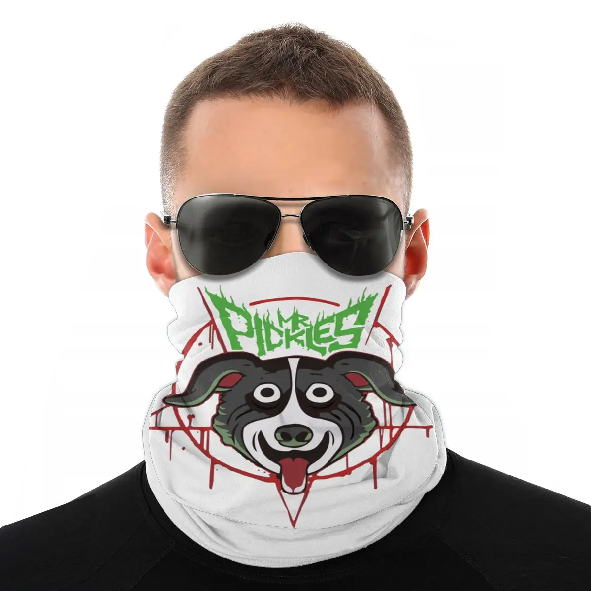 Neck Gaiter-Face Mask-Head Scarves-Headband-Cats And Dogs-Blue Bandana-bandanna 