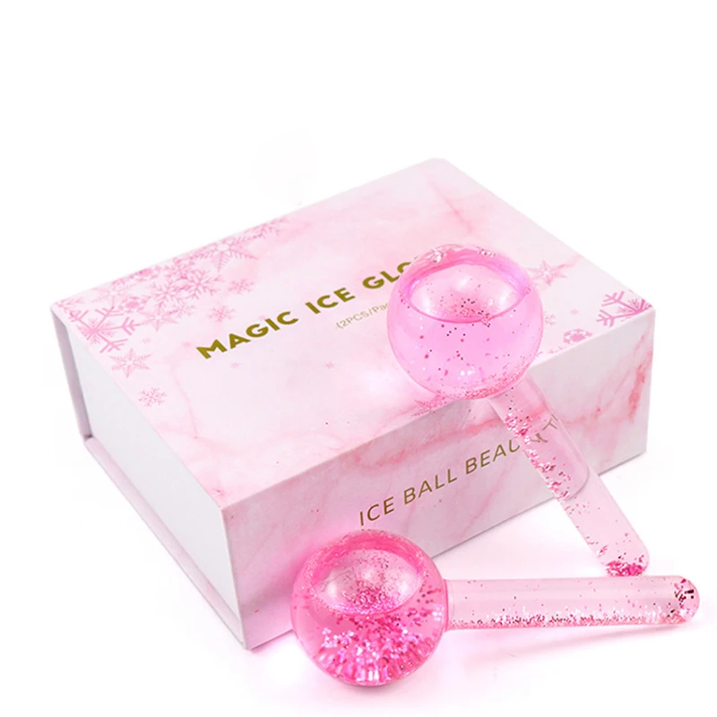 

Facial Massage Globes Cold Compress Face Massage Shrinking Pores Crystal Clear Ice Ball