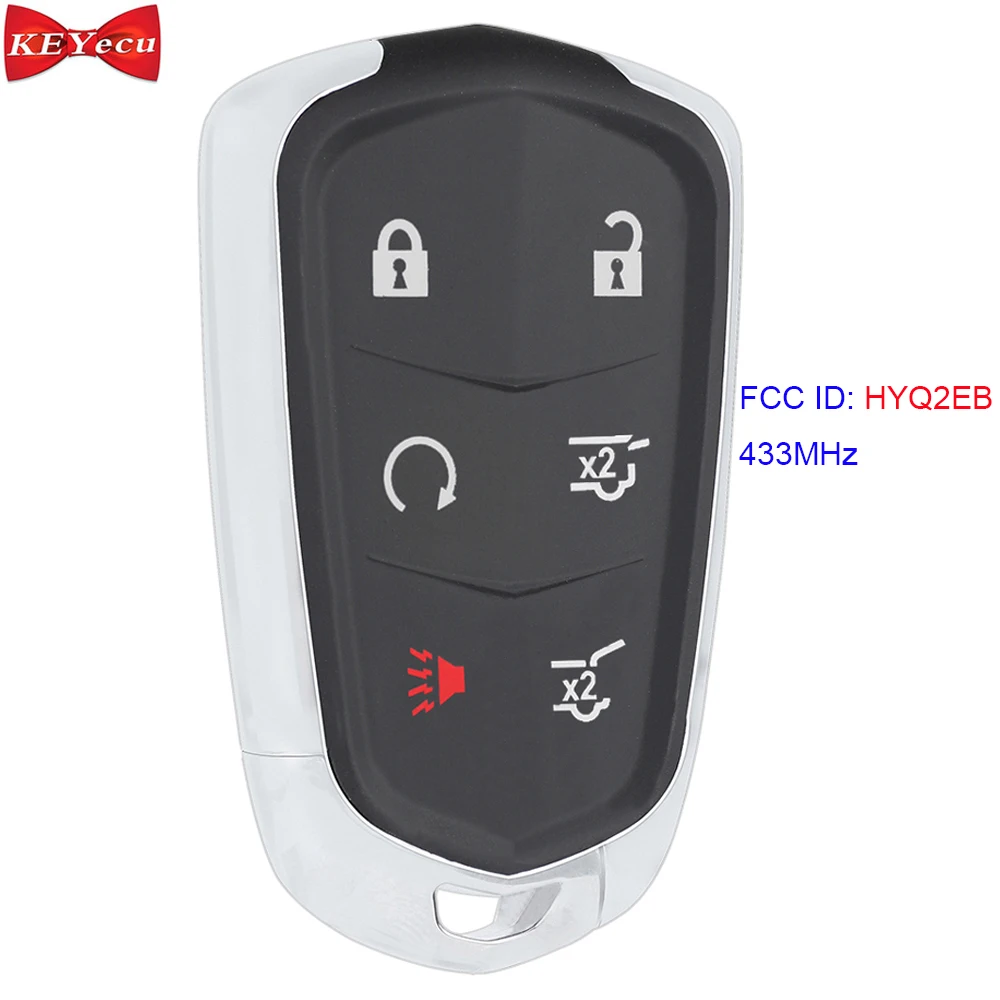 KEYECU для Cadillac Escalade/Escalade ESV дистанционный ключ-брелок от машины FCC ID: HYQ2EB 433 МГц