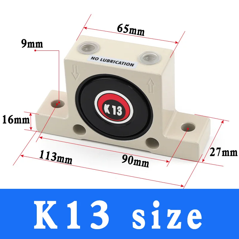 Промышленный пневматический вибратор осциллятор шарикового типа K-series K8, K10, K13, K16, K20, K25, K30, K32, K36 - Цвет: K13