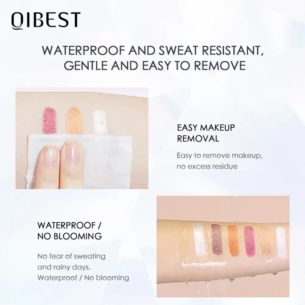 Новинка цветные тени для век QIBEST карандаш блестящий макияж косметика подводка