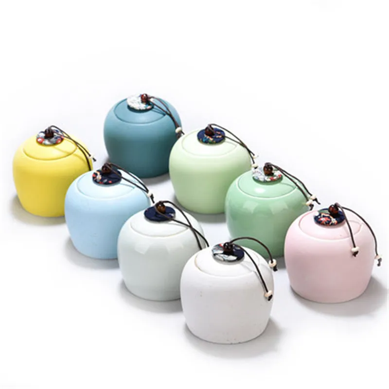 Storage Jars Chinese Style Tea Canister Kitchen Ceramic Canisters Gift Box potes de cozinha armazenamento | Дом и сад