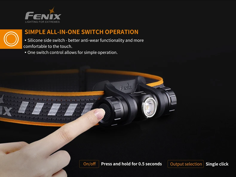 Fenix HM23 Cree нейтральный белый светодиод Max 240 люмен Водонепроницаемый AA налобный фонарь