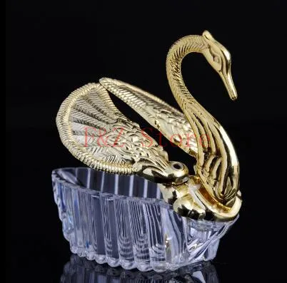 

300pcs European Styles Acrylic Silver Swan Sweet Wedding Gift Jewely Candy Box Candy Gift Boxes Wedding Favors Holders