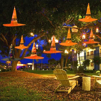 

New Glow Witch Hat Orange Witch Hat Halloween Ball Party Hat