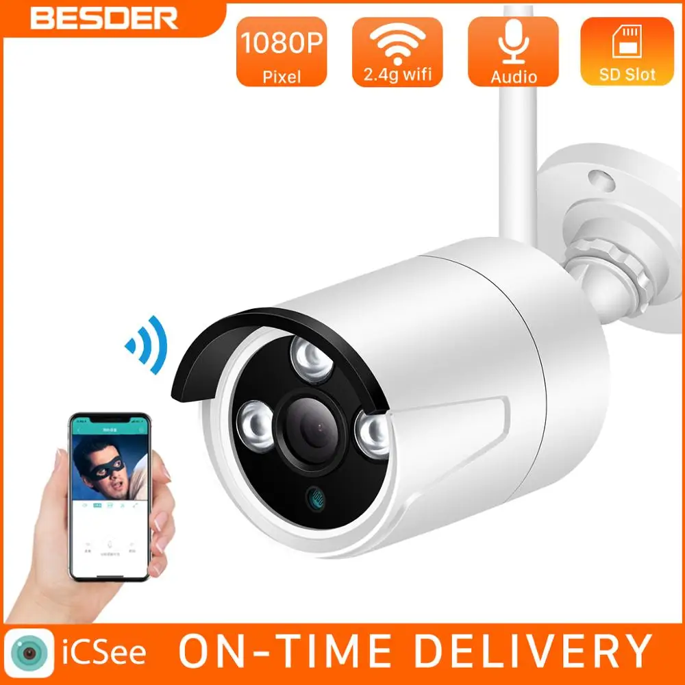 IP камера BESDER беспроводная 2 Мп 1080P HD ночное видение|Камеры видеонаблюдения| |