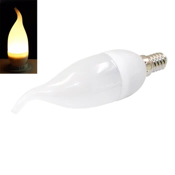 

LED candle light bulb 5W tip bubble tail crystal chandelier special E14,Pull tail(warm white 220v)
