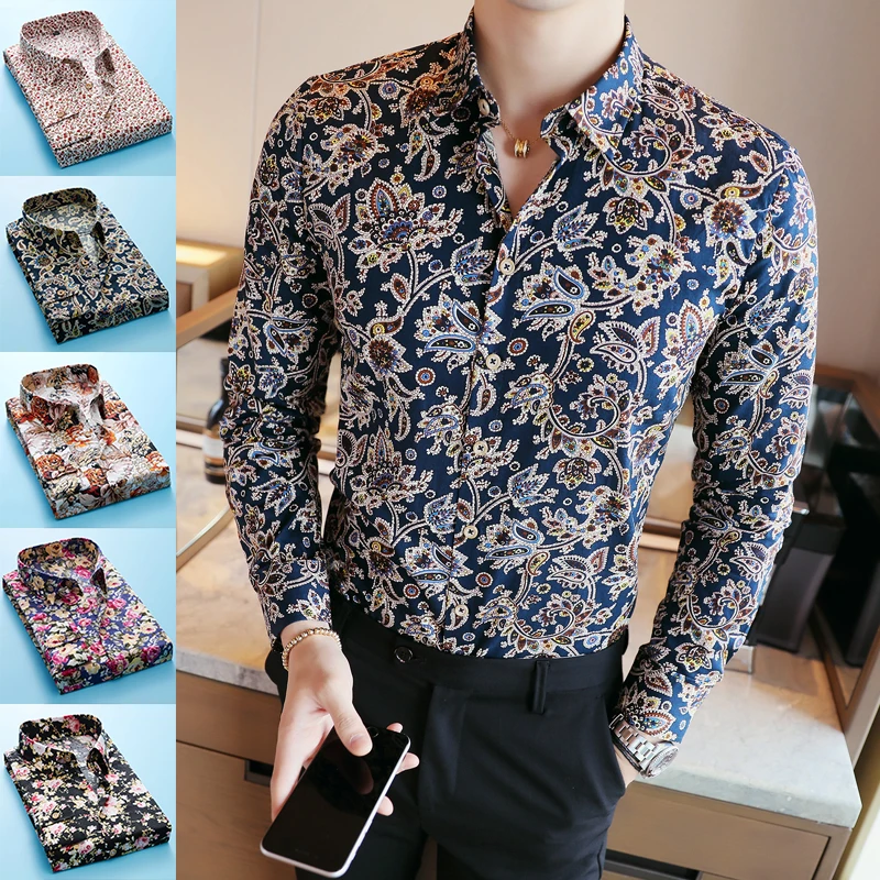 Men Shirts Long Sleeve Male Business 