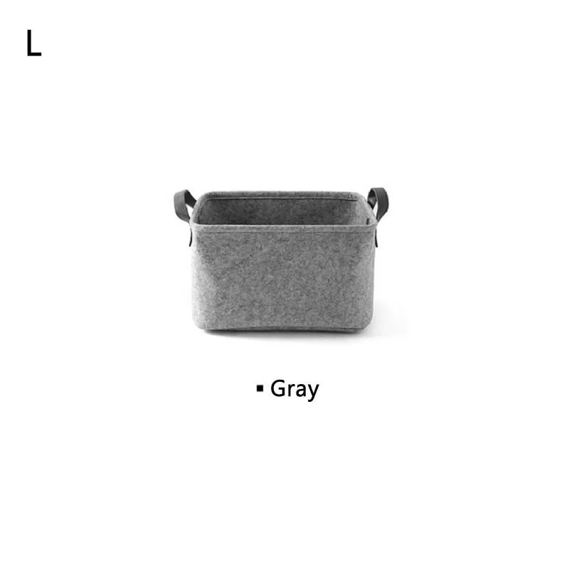 Gray Экологически чистая грязная корзина для одежды ручка для мешка для хранения Домашний Органайзер контейнер войлочные корзины для хранения Складная игрушка корзина для белья - Цвет: Gray