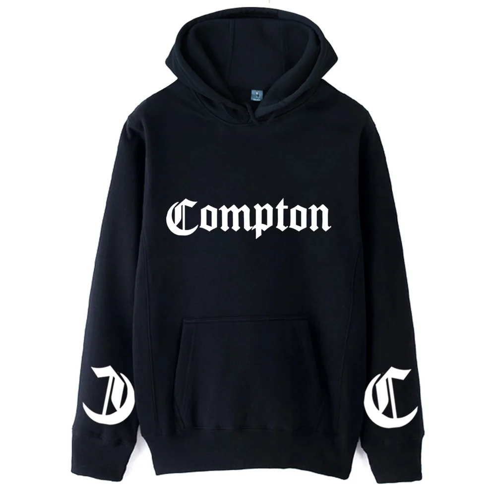 Compton Gothic Font Capital letter C Hip Hop Rap Girls Woman Hoodie Couple Clothes Autumn Winter Fleece ZIIART | Женская одежда