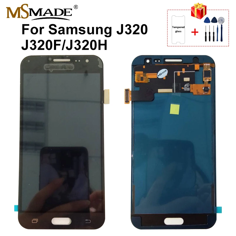 

J320 LCD For Samsung Galaxy J3 2016 J320F J320H J320FN J320DS LCD Display Touch Screen Replacement Parts Can Adjust brightness