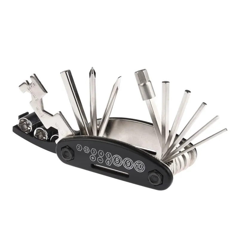 

16 In 1 Multifunction Bike Repair Tool Accessories Bicycle Repair Kit Mountain Bike Combination Tire Repair Set Equipment New