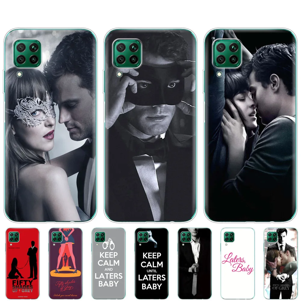 Чехол для huawei p40 lite E pro P smart 2020 чехол Y5P Y6P Y7P Y8P Y6S Y9S NOVA 5T оттенки серого с надписью