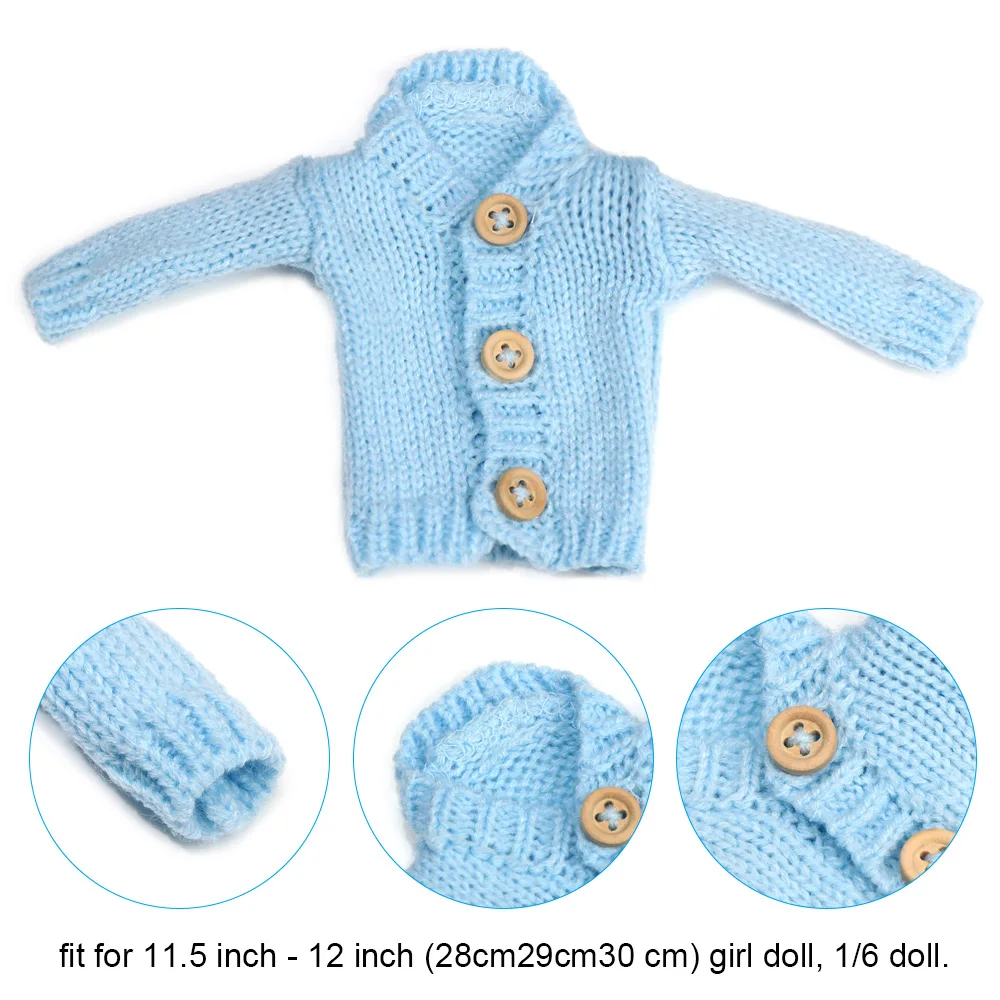Mini Knitted Sweater for 1/6 Dolls Autumn Winter