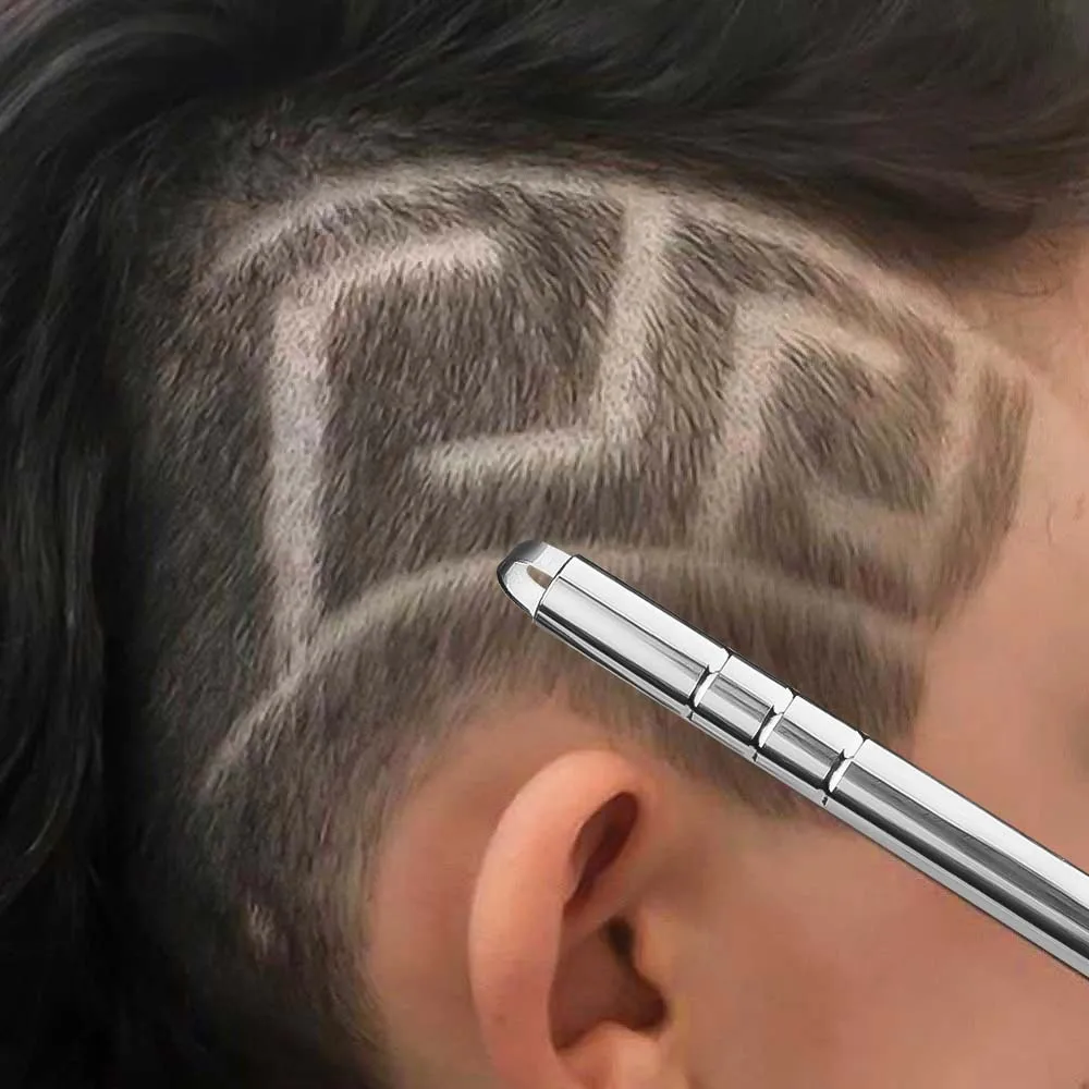 

Professional 1Pcs Hairstyle Engraved Pen Magic Engrave Beard Hair Scissors 10Pcs Blades Hair Styling Trimmers Eyebrows Shaving