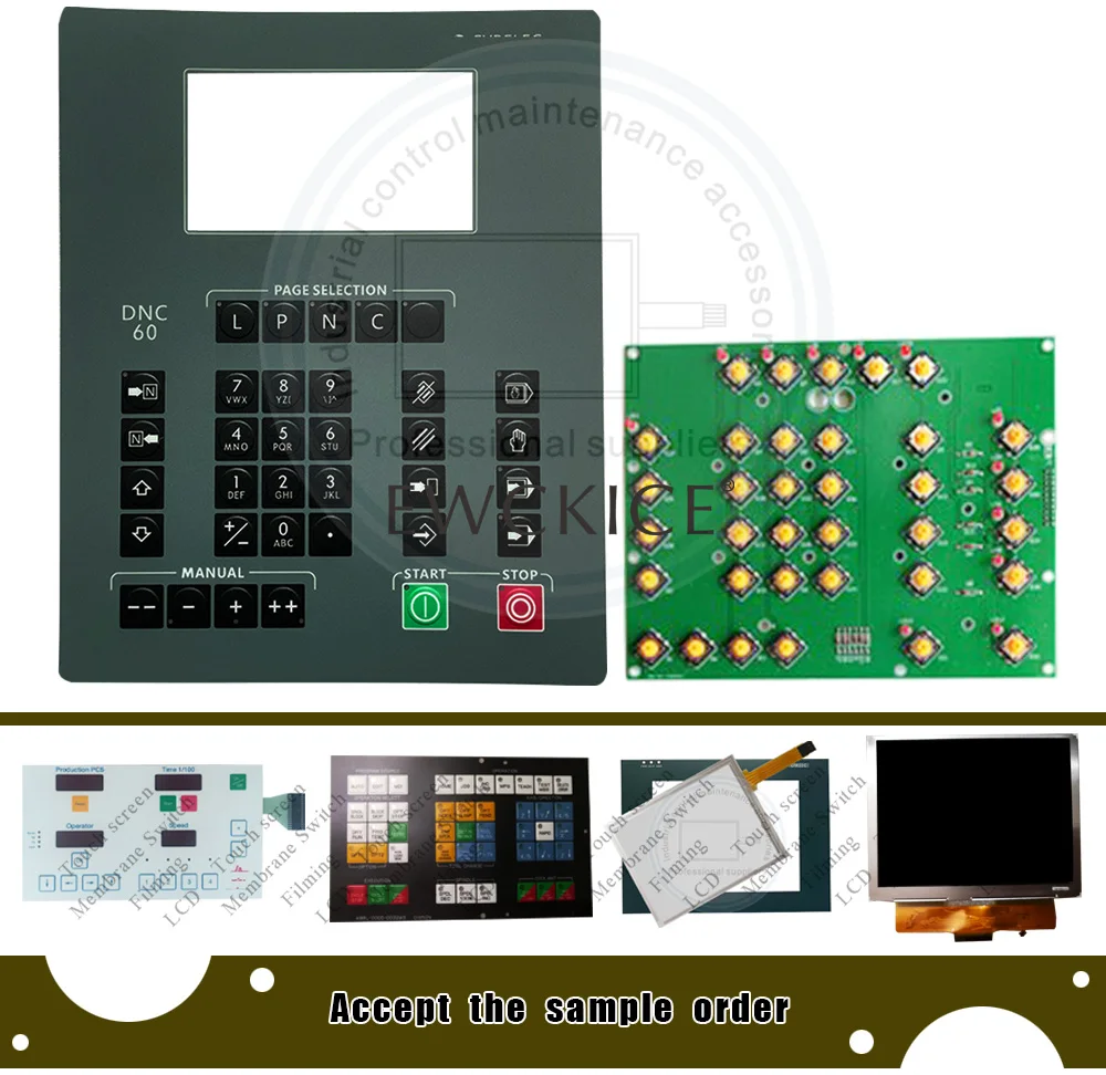 DNC60 HMI PLC Membrane Switch Keypad Keyboard Description Image.This Product Can Be Found With The Tag Names Cheap Industrial Computer Accessories, Computer Office, High Quality Computer Office, Industrial Computer Accessories