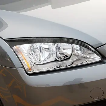 

Real Carbon Fiber Eyebrows Eyelids Headlight Cover Trim for Ford* Focus 2005-2008