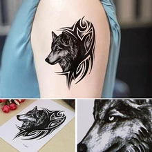 Waterproof Temporary Tattoo Sticker Animal Wolf Lion Eagle Tatto Flash Tatoo Hand Wrist Foot Arm Neck Fake Tattoos For Men Women