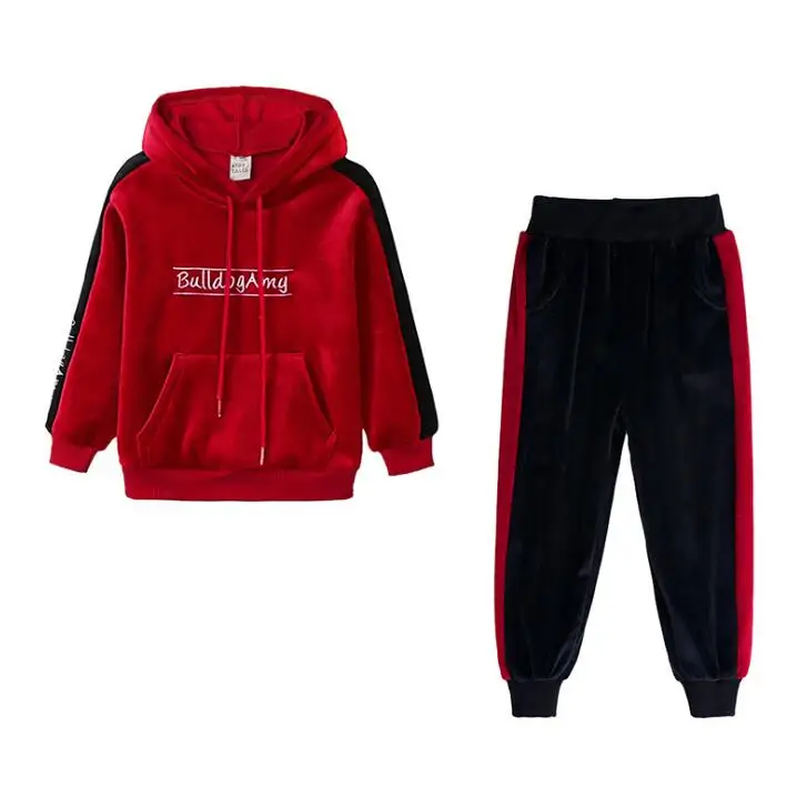 Одежда для маленьких девочек осенние детские спортивные костюмы комплекты одежды для детей футболка+ штаны 2 предмета, хлопковая одежда для девочек спортивные костюмы для девочек - Цвет: Красный