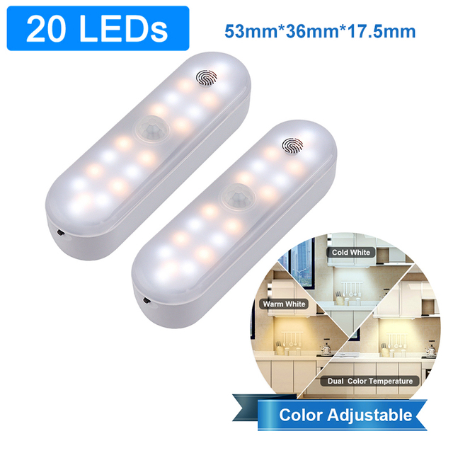 Sensor Light Wireless Night Light LED Lamp USB Rechargeable Night Lamp Nightlight for Kitchen Backlight For Cabinets