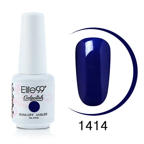 Elite99 Гель-лак для ногтей глянцевый красочный Полупостоянный гель для дизайна ногтей лак для ногтей для маникюра геллак верхнее покрытие Гибридный праймер - Цвет: 1414