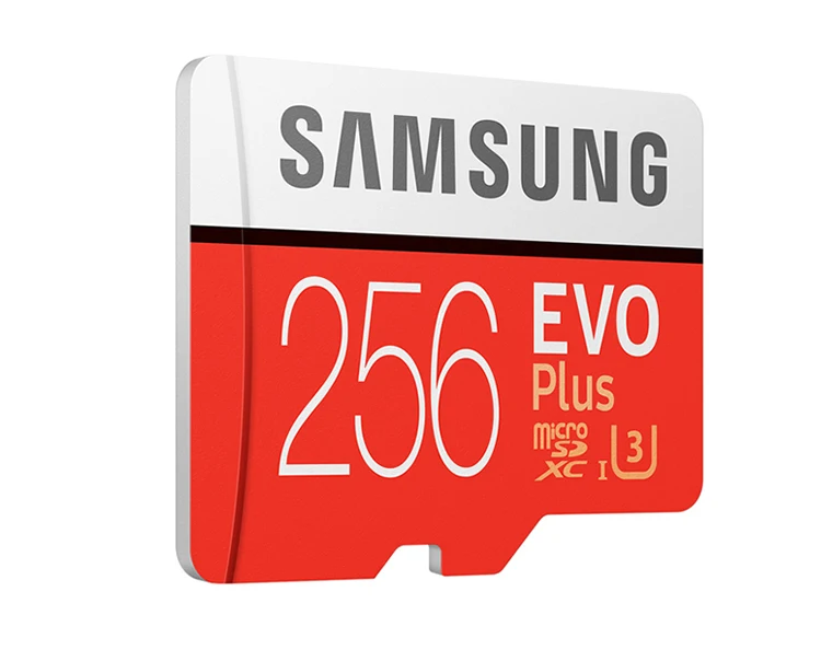 Карта памяти SAMSUNG EVO PLUS 256 ГБ 100 МБ/с. U3 SDXC C10 UHS-I Класс карта TF/Micro SD карта памяти Trans Flash Microsd