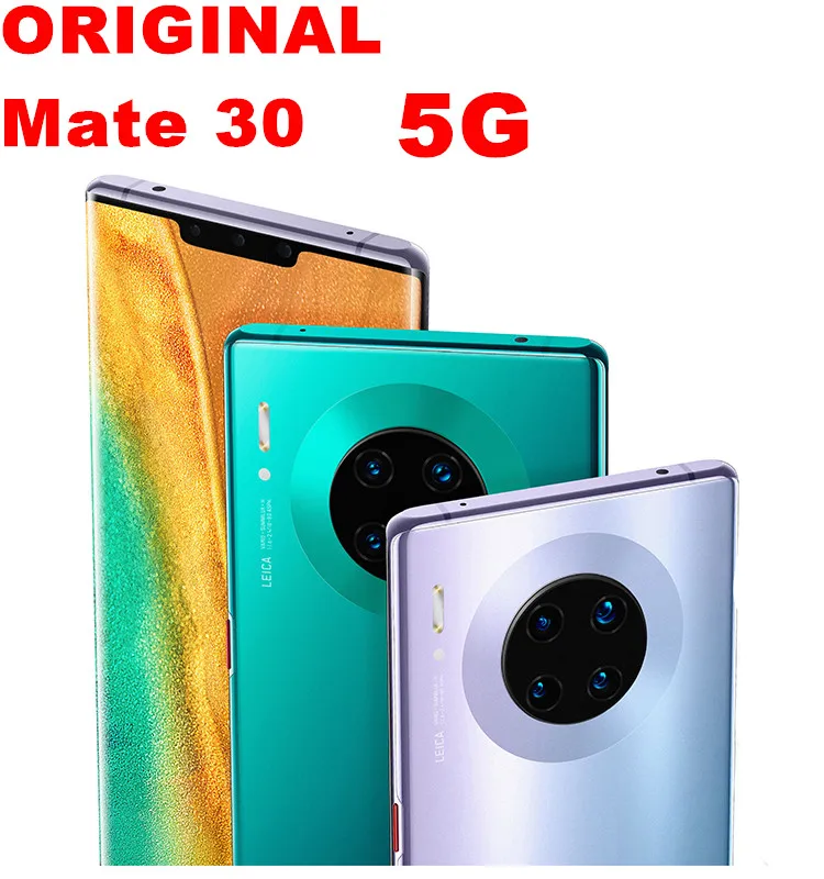 Смартфон huawei mate 30, 5G, Android 10,0, Kirin 990, 6,62 дюймов, 2340X1080, 8 Гб ram, 256 ГБ rom, МП, 40 Вт, супер зарядное устройство, IR