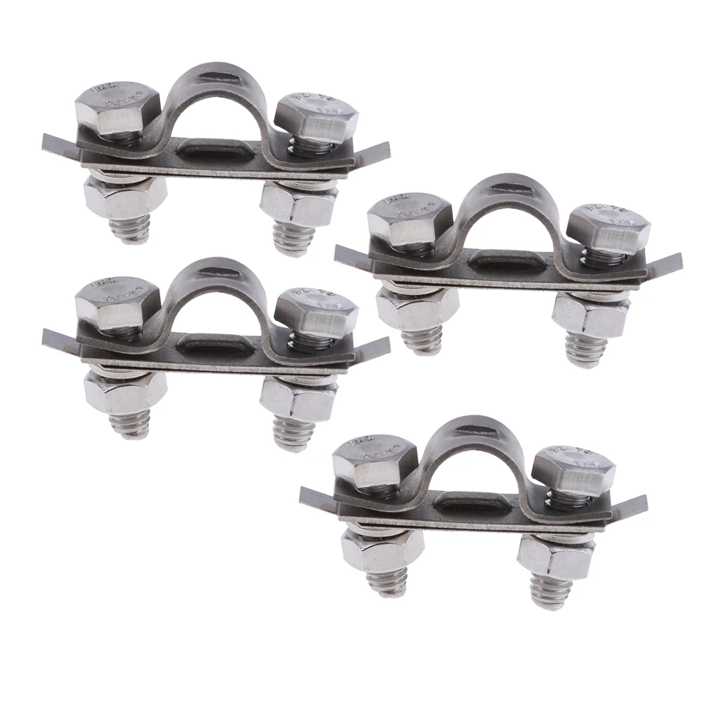 4 Pieces 304 Stainless Steel Control Throttle Cable Clamp Replacement Boat Marine Hardware outboard throttle cable