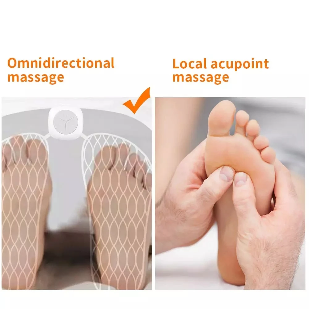 EMS Foot Massager, USB Rechargeable Foldable Portable Electric Stimulation Blood Circulation Feet Massager