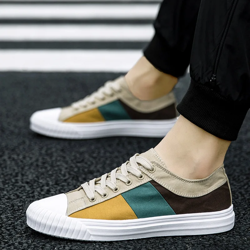 

Spelling Color Personality Canvas Shoe Male Summer Ventilation Joker Leisure Time Shoes Male Shoes New Pattern Korean Teenagers