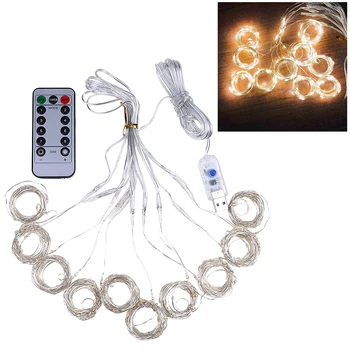 

3M LED Curtain Lights with Remote Controller Home Garden Outdoor Wedding Party Decoration Curtain Copper Wire String Lights