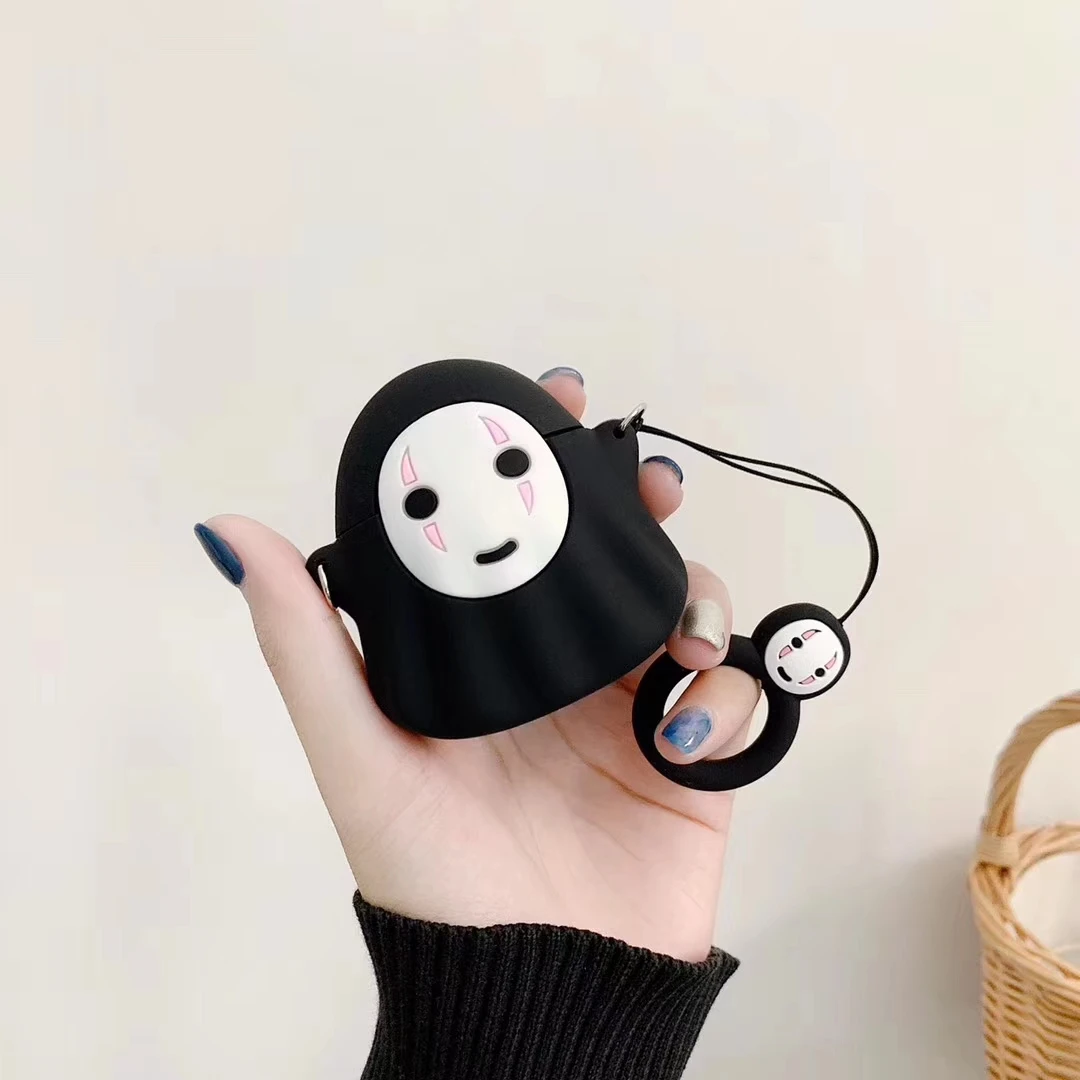 3 Силиконовый защитный чехол для наушников на Хэллоуин для Apple Airpods 1, 2, чехол с мультяшным рисунком «Унесенные призраками», чехол Kaonashi No Face Man Airpods - Цвет: 3