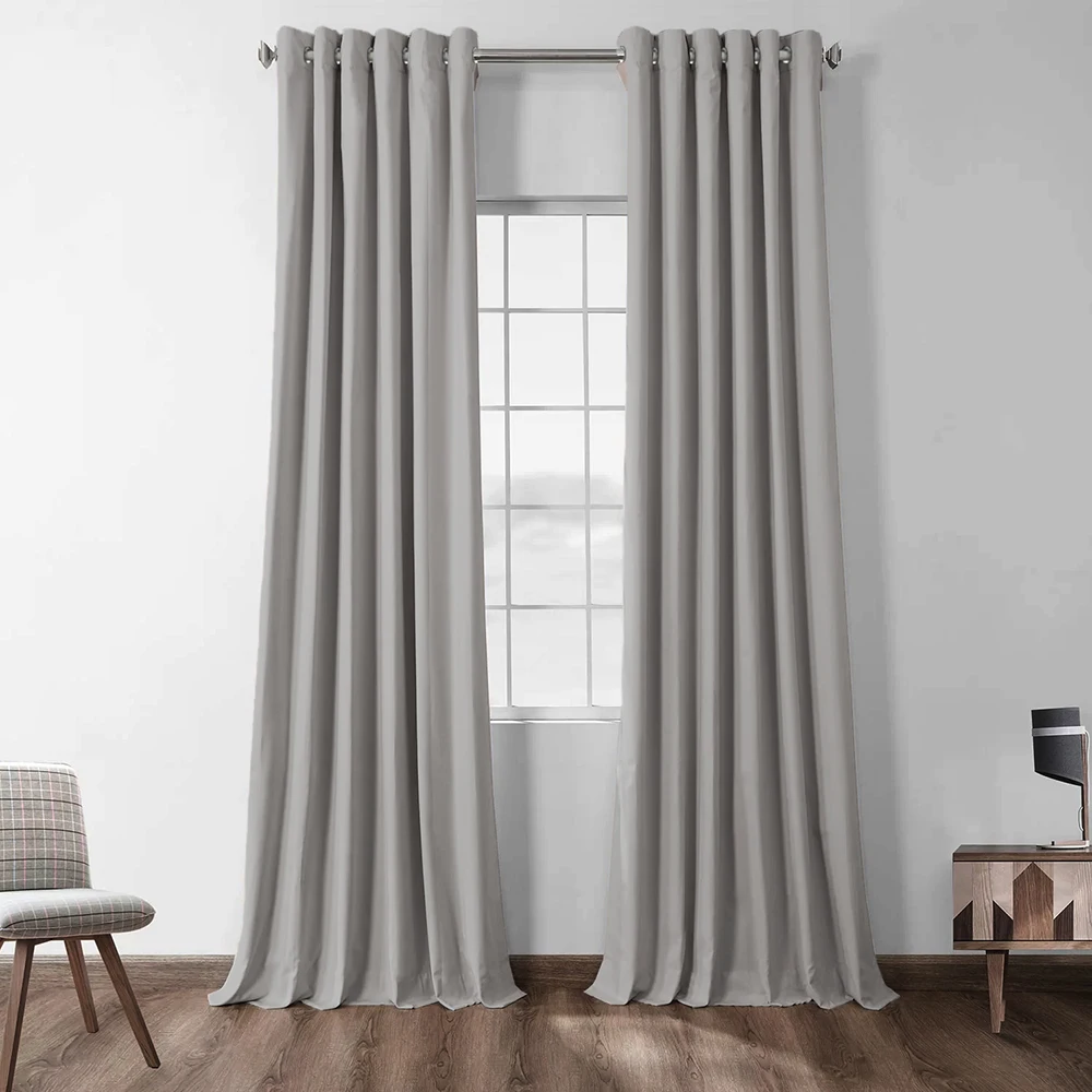 Modern Solid Extra Long Blackout Curtains For Living Room Thermal Grommet Window Curtain Treatment Custom Made Drapes 1 Panel 