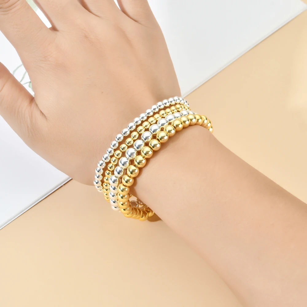 Boho Stacked Ball Beaded Bracelets For Women Bohemia Handmade Beaded Statement Pulsera Wristband bracelet jewelry