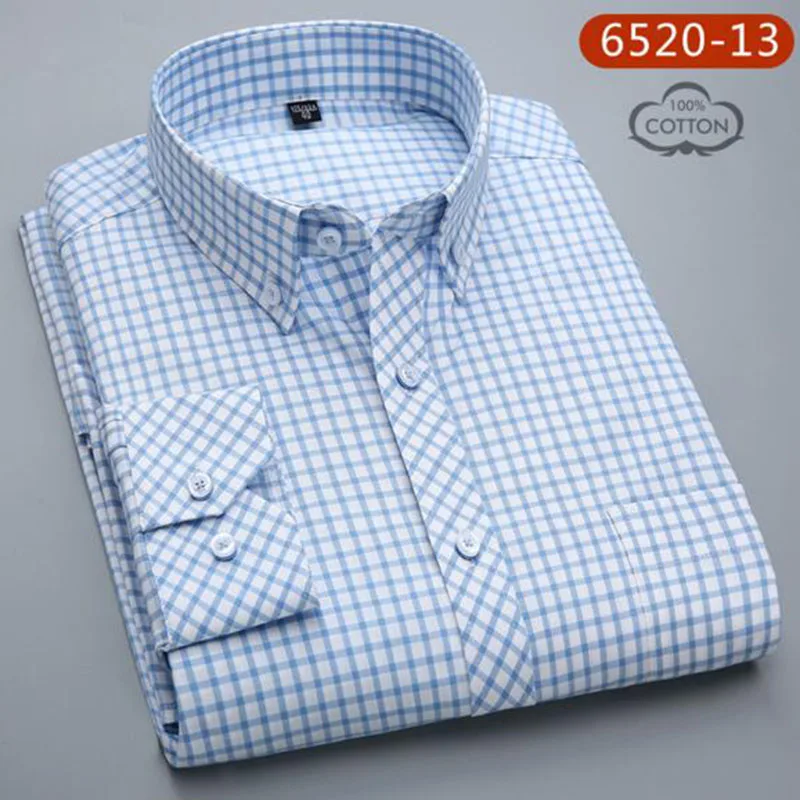 Однобортные рубашки Camisa мужские с длинным рукавом модные Промытые повседневные с отложным воротником Высокое качество Оксфорд Чистый хлопок плюс размер