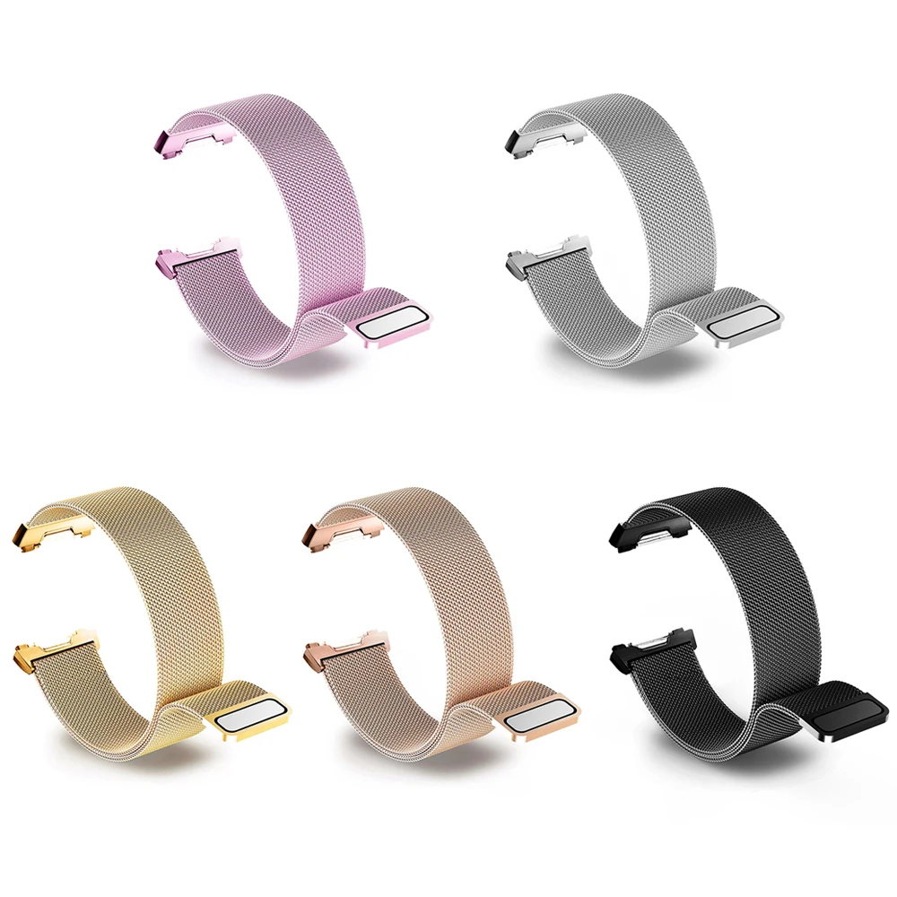 

21mm Watch Band Strap For Fitbit Ionic Milanese Strap Stainless Steel Smart Accessories Wristband Adjustable Replacement Band