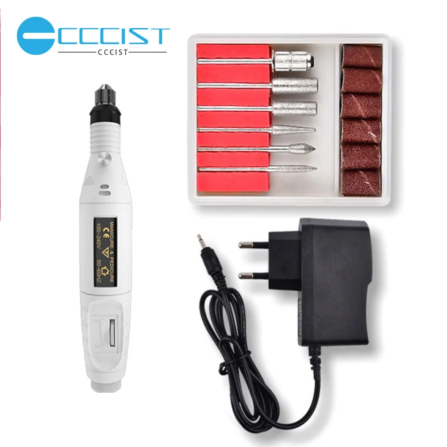 1 Набор электрическая дрель для ногтей профессиональный маникюр педикюр