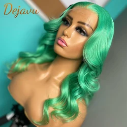 Fluorescent Green Body Wave Wig Human Hair Wigs 613 Lace Front Wig Frontal Lace Wig 13x4 8-32 Inch PrePlucked Wigs for Women