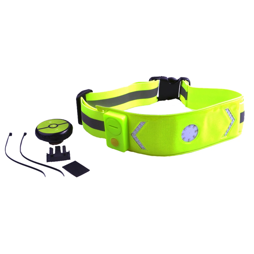 Flashlight LED Reflective Belt with Turn Light High Visibility 2.4G Wireless Remote Controlled Accessories For Bicycle | Спорт и