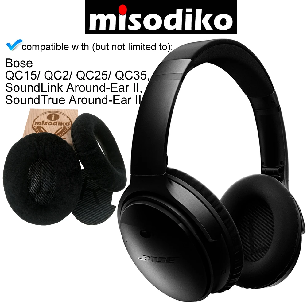 Сменные амбушюры misodiko для Bose QuietComfort QC35 QC25 QC2 QC15 SoundTrue AE2 AE2i AE2w|ear pad cushions|ear padsear replacement