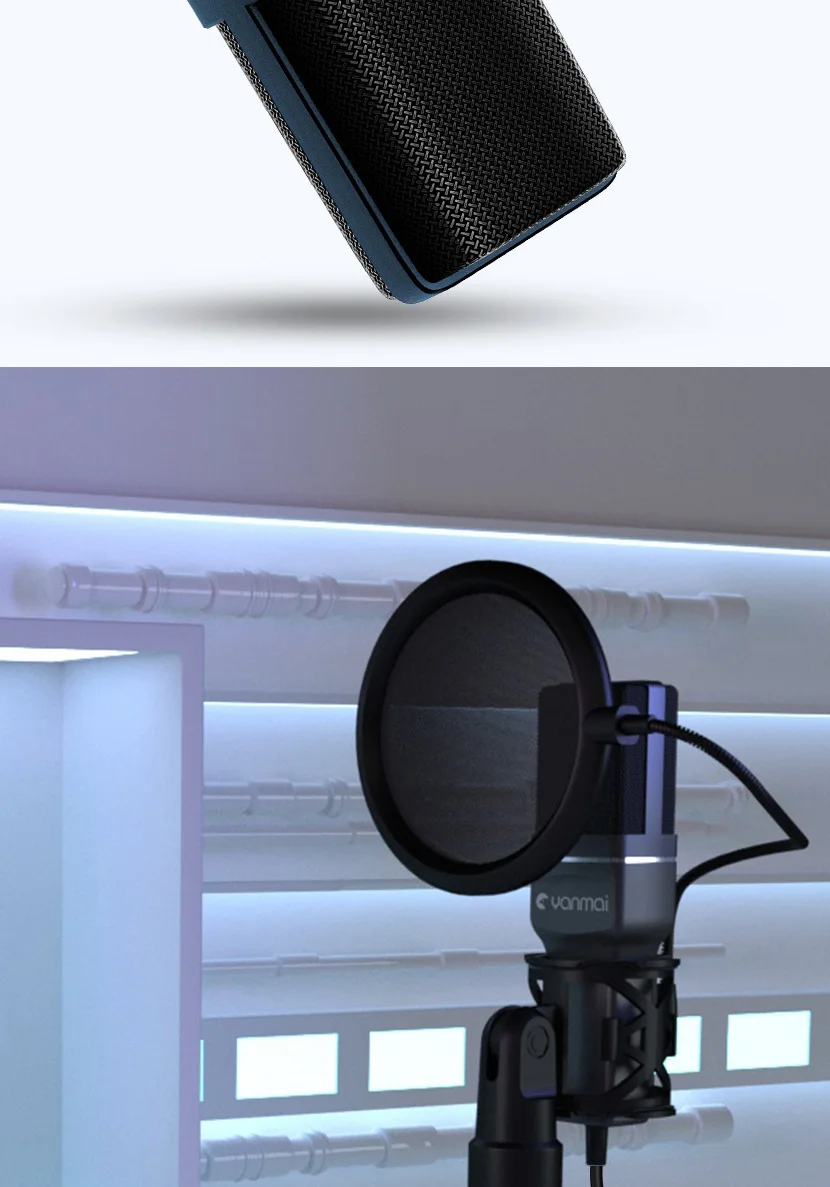 Yanmai SF-777 настольный USB микрофон конденсаторный микрофон со складной подставкой штатив P-o-p фильтр для ПК видео запись