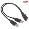 USB 2.0 female to usb 2 male cable usb double splitter cable power extension cable ► Photo 3/6