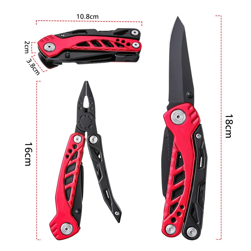 

Multitool 13 In 1 Folding-Knife Kitchen Bottle Opener Sharp Pocket Pliers Saw Blade Outdoor Camping