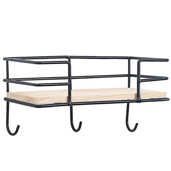 

Nordic Style Wall Shelves Hanging Iron Organizer Storage Rack Holder for Kitchen Living Rome Bathroom Home Decor-S
