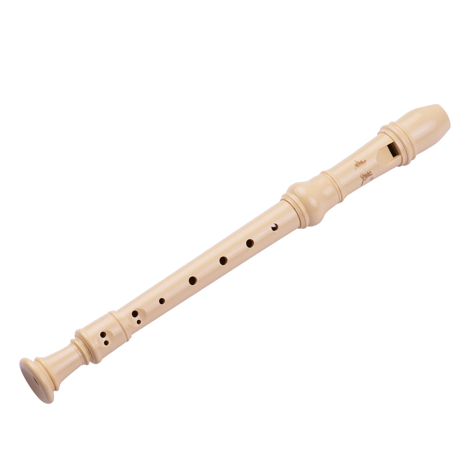 HUAWIND Descant Soprano Recorder German Style 8 Hole with Cleaning Rod 2 PCS Storage Bag Ivory White 