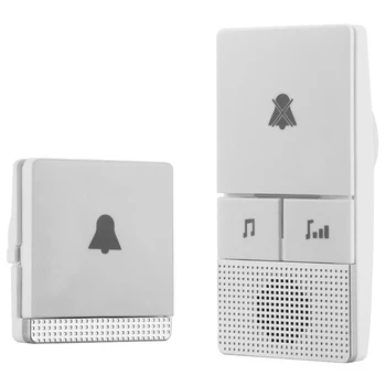 

ABSF Self Generation No Battery Wireless Doorbell Wireless Doorbell Home Smart Electronic Remote Control Long Distance EU Plug