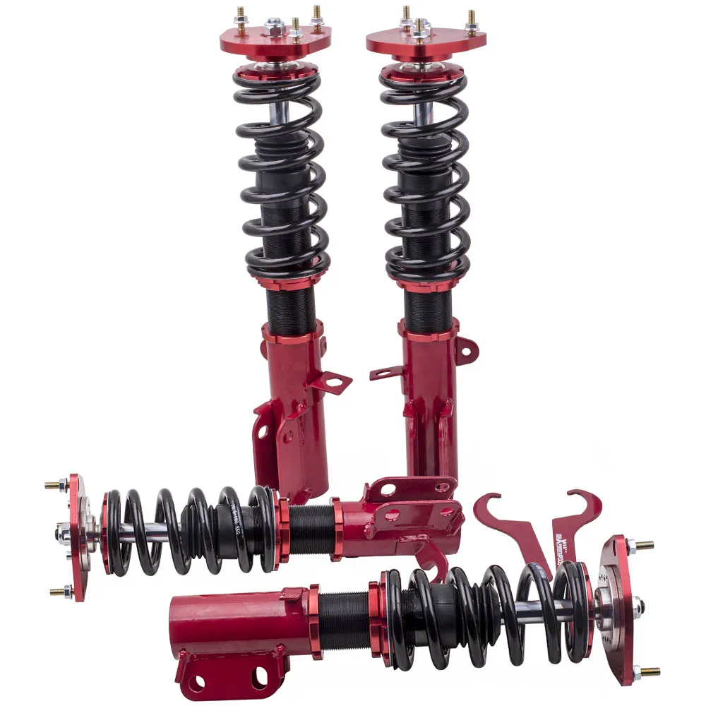 

Coilovers Coils Spring Kit for Toyota Corolla AE100 AE101 AE111 Full Adj Shock Absorber Spring Dampering Top Mount Camber Plate