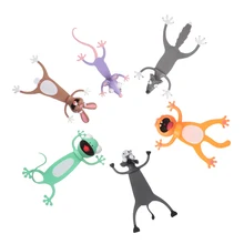 1 шт Мультяшные животные Стиль 3D стерео закладки ПВХ материал Книга маркеры студенческие подарки в форме животного для чтения закладки канцелярские